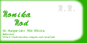 monika mod business card